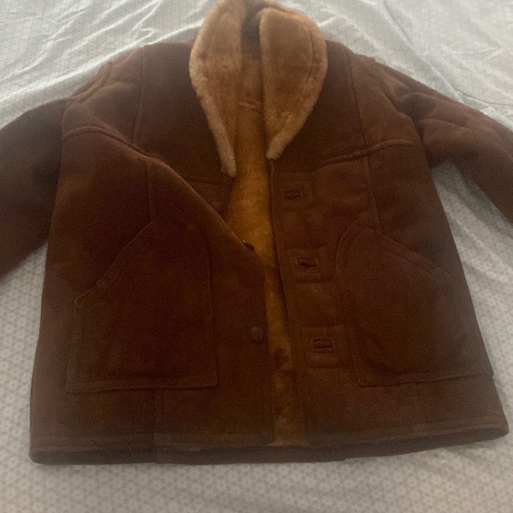 Vintage male sheep fur coat size 46